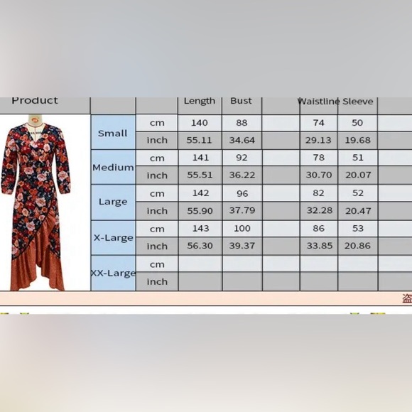 Boho Floral Print High Low Ruffle Hem Dress - Picture 14 of 14